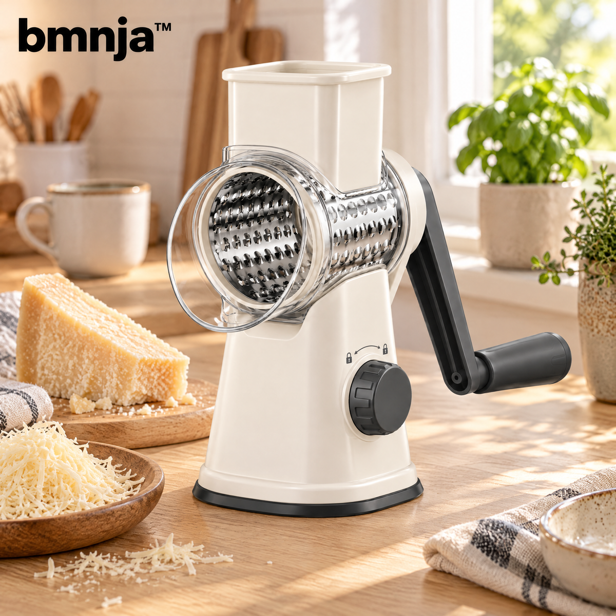 bmnja™ CrankCut Rotary Cheese Grater