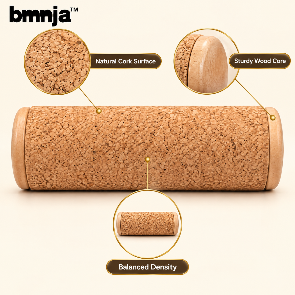 bmnja™ RestoreRoll Cork Massage Roller