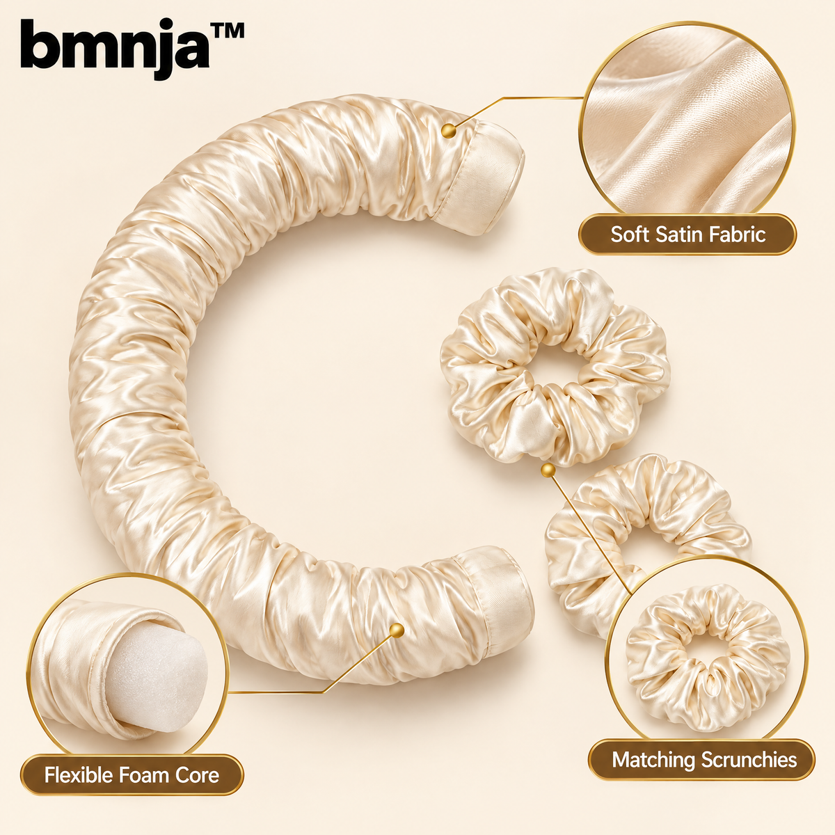 bmnja™ Heatless Wave Curling Set