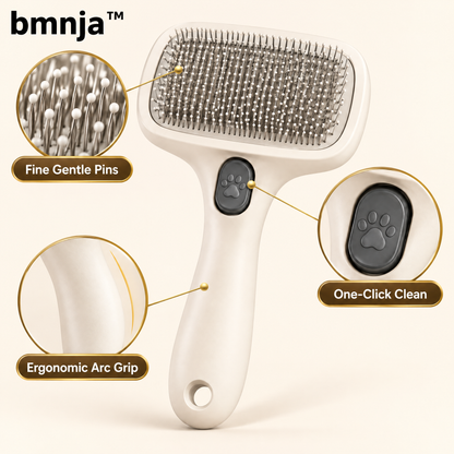 bmnja™ PawArc Self-Cleaning Pet Brush