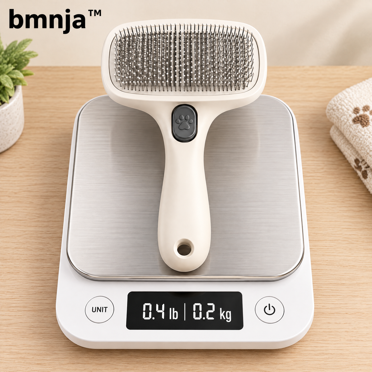 bmnja™ PawArc Self-Cleaning Pet Brush